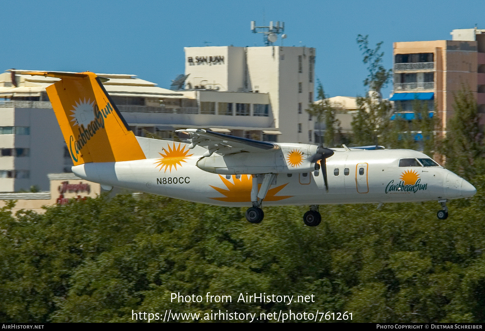 Aircraft Photo of N880CC | De Havilland Canada DHC-8-106 Dash 8 | Caribbean Sun Airlines | AirHistory.net #761261