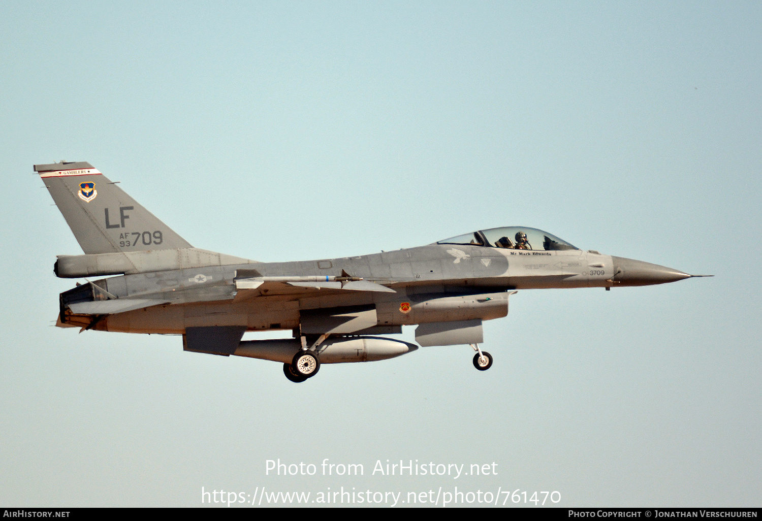 Aircraft Photo of 93-0709 / AF93-709 | General Dynamics F-16A Fighting Falcon | USA - Air Force | AirHistory.net #761470