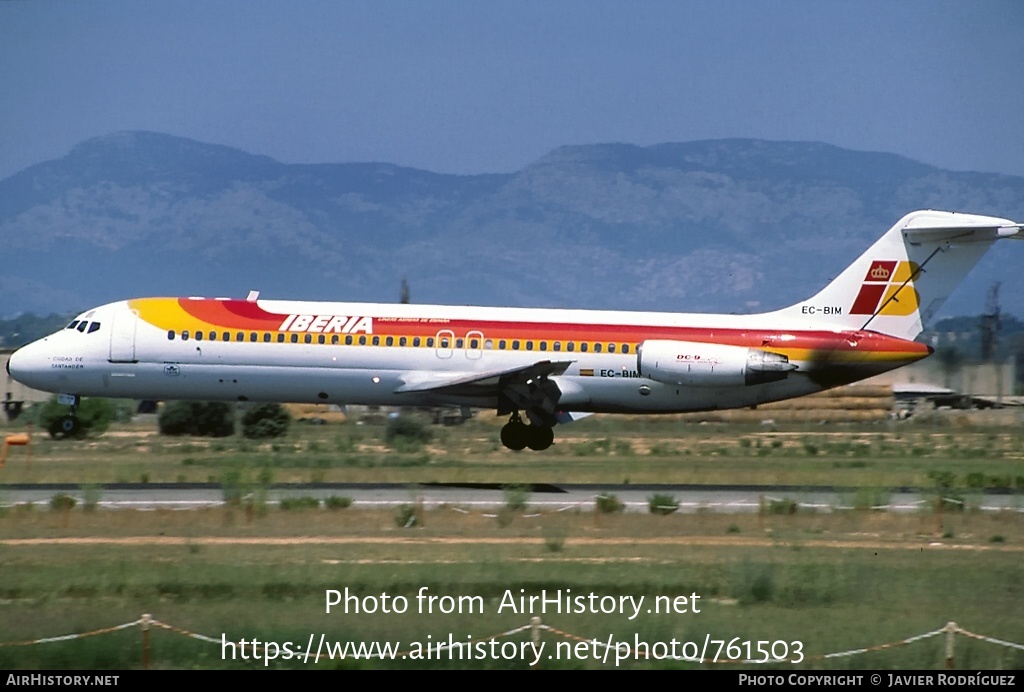 Aircraft Photo of EC-BIM | McDonnell Douglas DC-9-32 | Iberia | AirHistory.net #761503