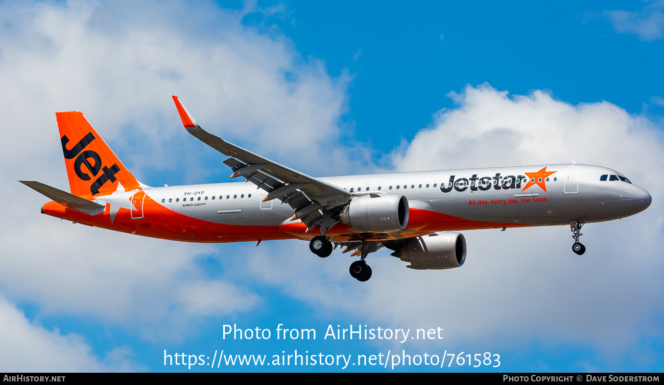 Aircraft Photo of VH-OYP | Airbus A321-251NX | Jetstar Airways | AirHistory.net #761583