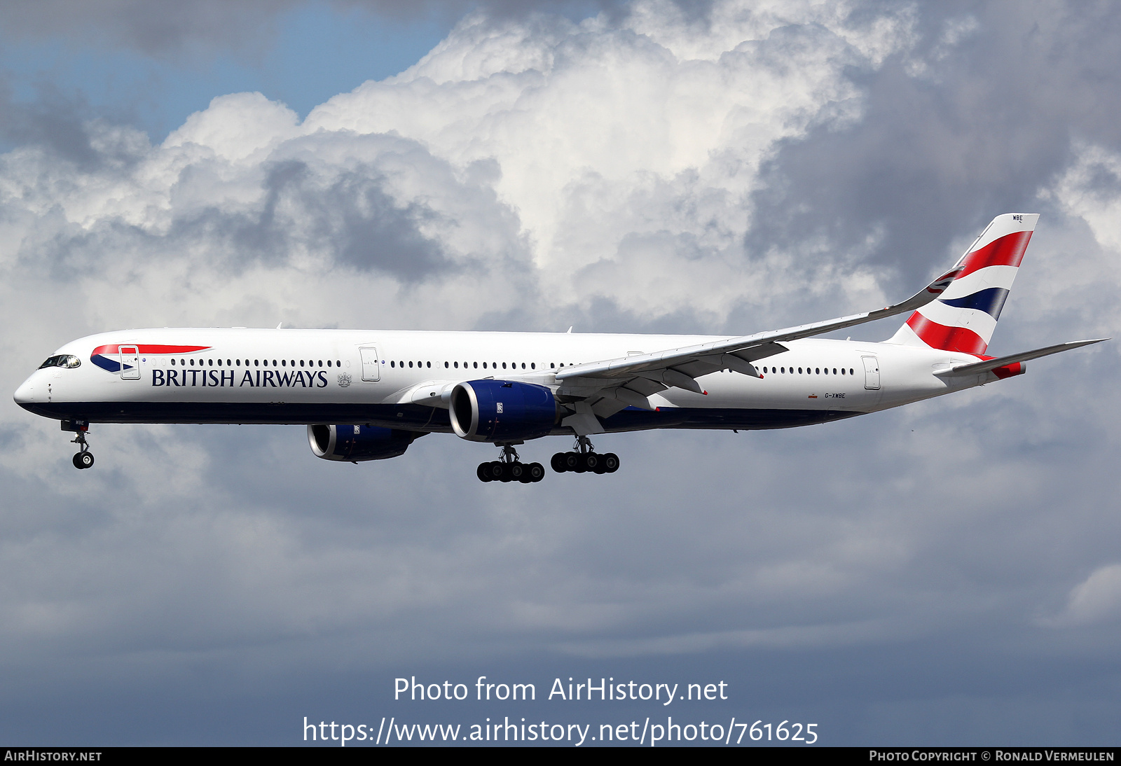 Aircraft Photo of G-XWBE | Airbus A350-1041 | British Airways | AirHistory.net #761625