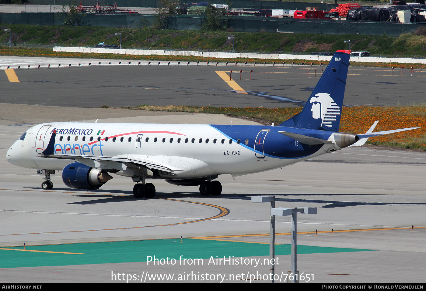 Aircraft Photo of XA-HAC | Embraer 190LR (ERJ-190-100LR) | AeroMéxico Connect | AirHistory.net #761651