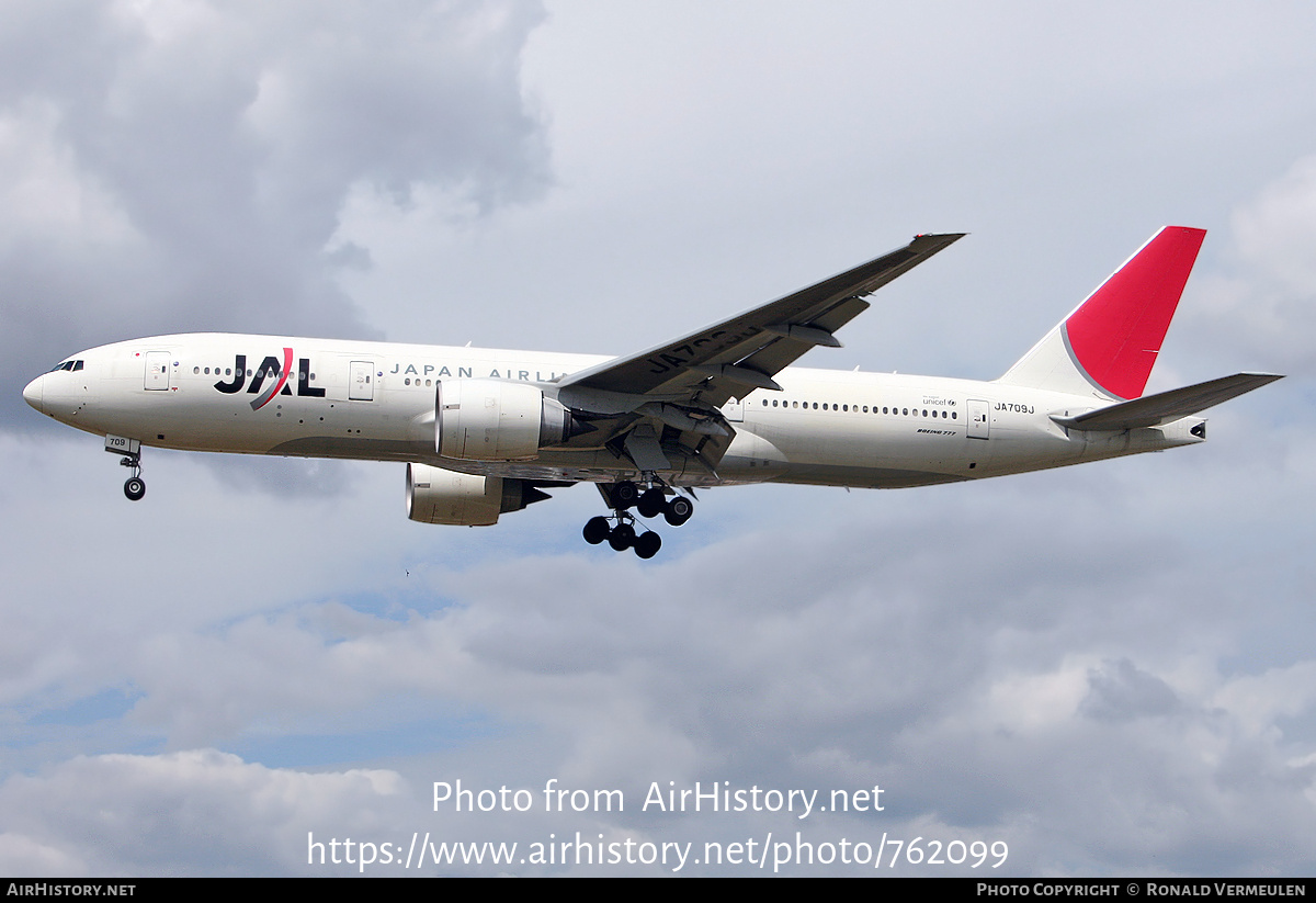 Aircraft Photo of JA709J | Boeing 777-246/ER | Japan Airlines - JAL | AirHistory.net #762099