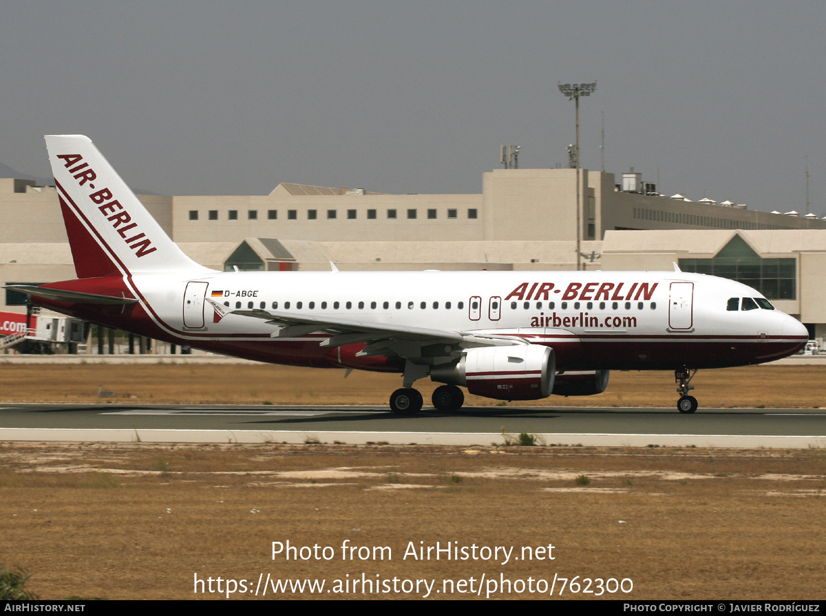 Aircraft Photo of D-ABGE | Airbus A319-112 | Air Berlin | AirHistory.net #762300