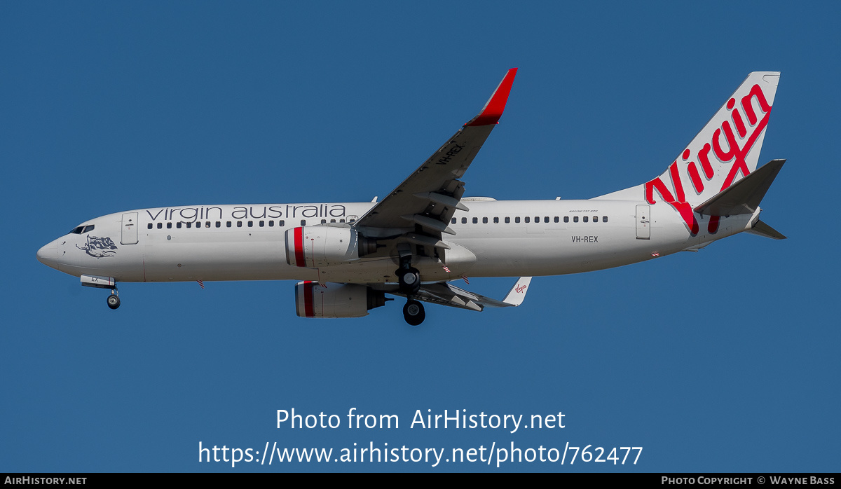 Aircraft Photo of VH-REX | Boeing 737-8FE | Virgin Australia Airlines | AirHistory.net #762477