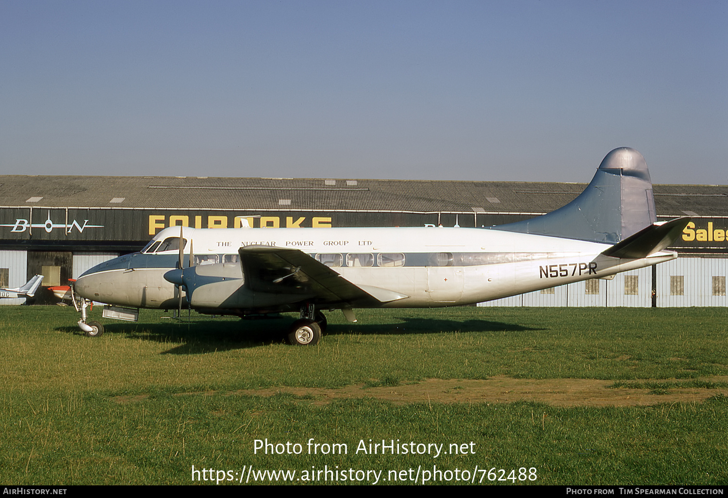 Aircraft Photo of N557PR | De Havilland D.H. 114 Heron 2D | The Nuclear Power Group | AirHistory.net #762488