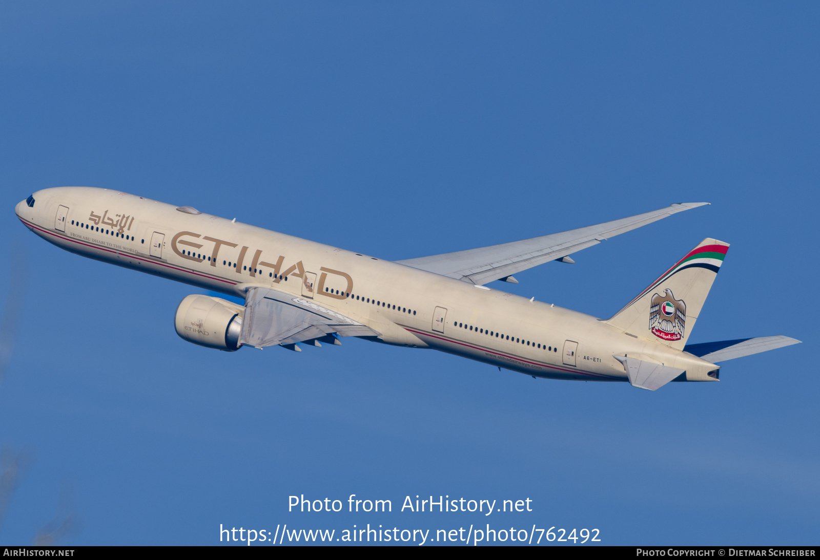 Aircraft Photo of A6-ETI | Boeing 777-3FX/ER | Etihad Airways | AirHistory.net #762492