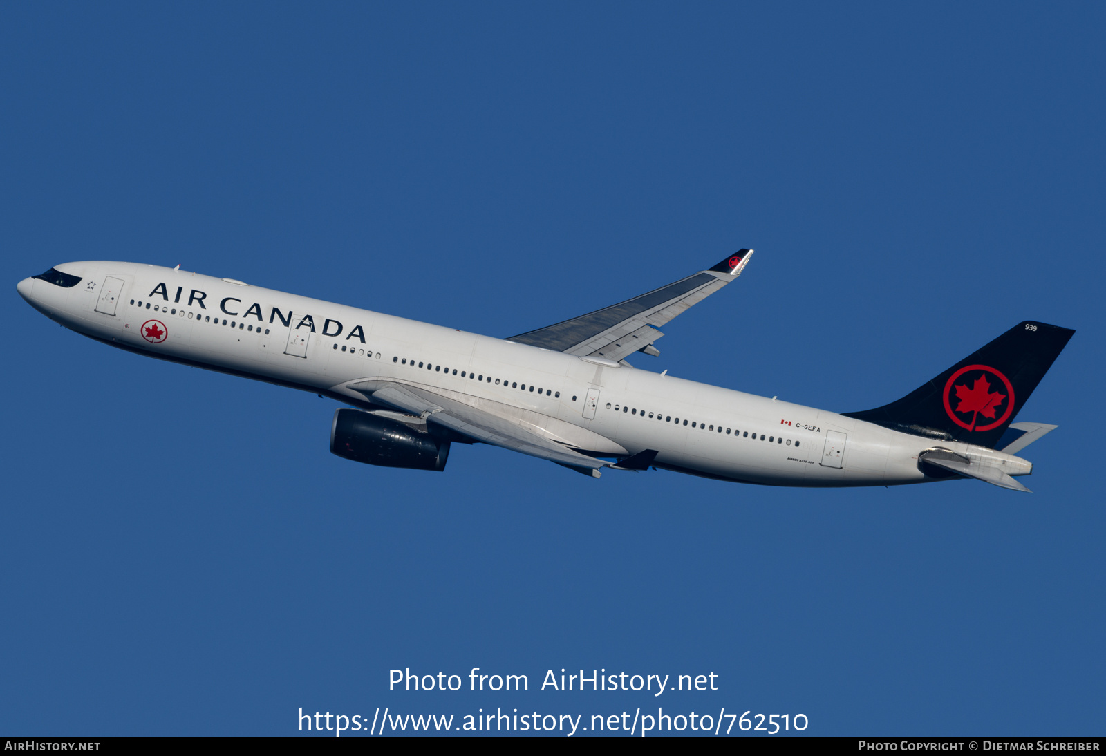 Aircraft Photo of C-GEFA | Airbus A330-343E | Air Canada | AirHistory.net #762510