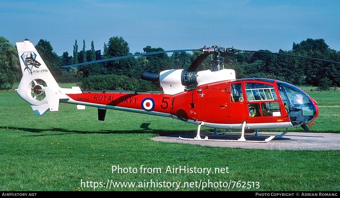 Aircraft Photo of XW895 | Aerospatiale SA-341C Gazelle HT2 | UK - Navy | AirHistory.net #762513