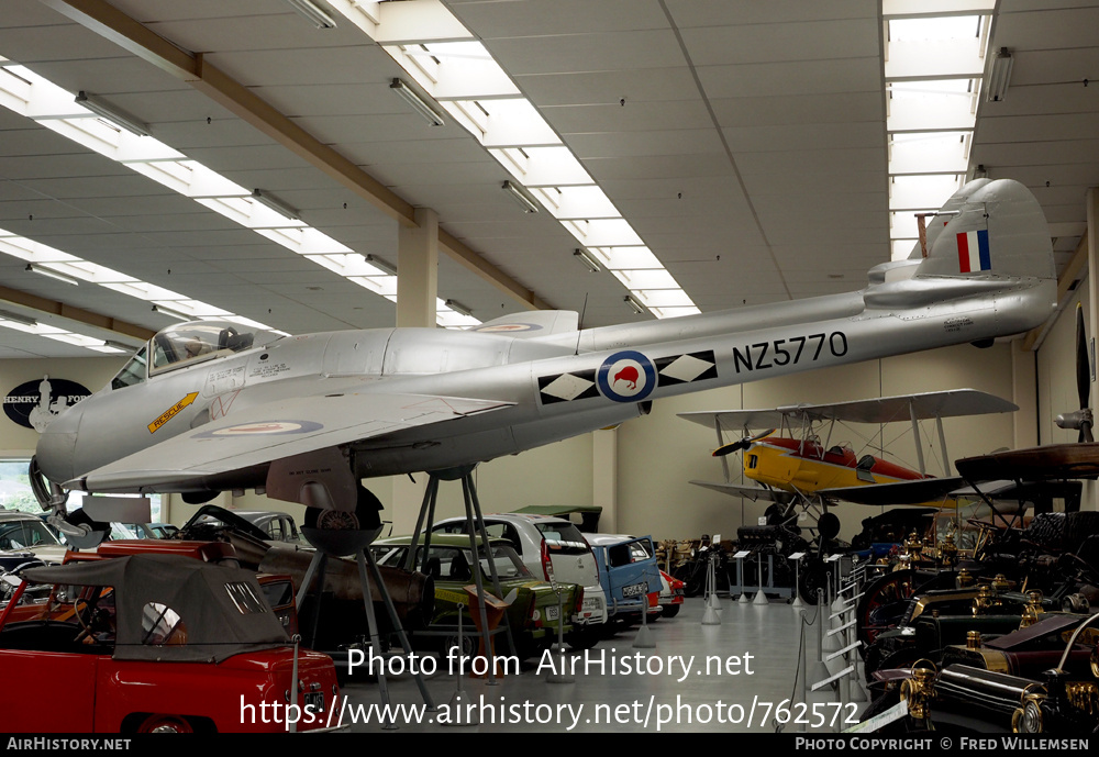 Aircraft Photo of NZ5770 | De Havilland D.H. 100 Vampire FB5 | New Zealand - Air Force | AirHistory.net #762572