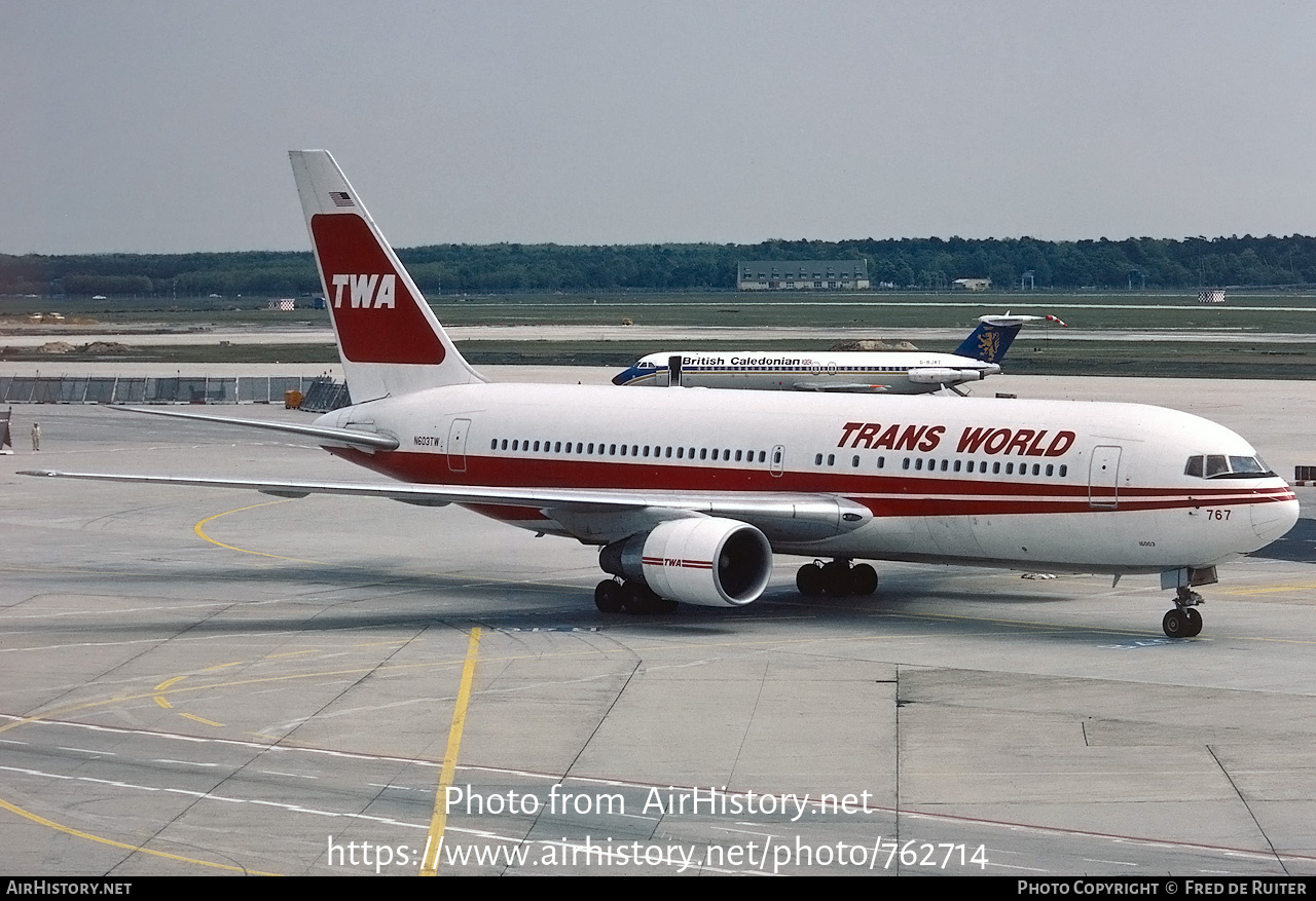 Aircraft Photo of N603TW | Boeing 767-231(ER) | Trans World Airlines - TWA | AirHistory.net #762714