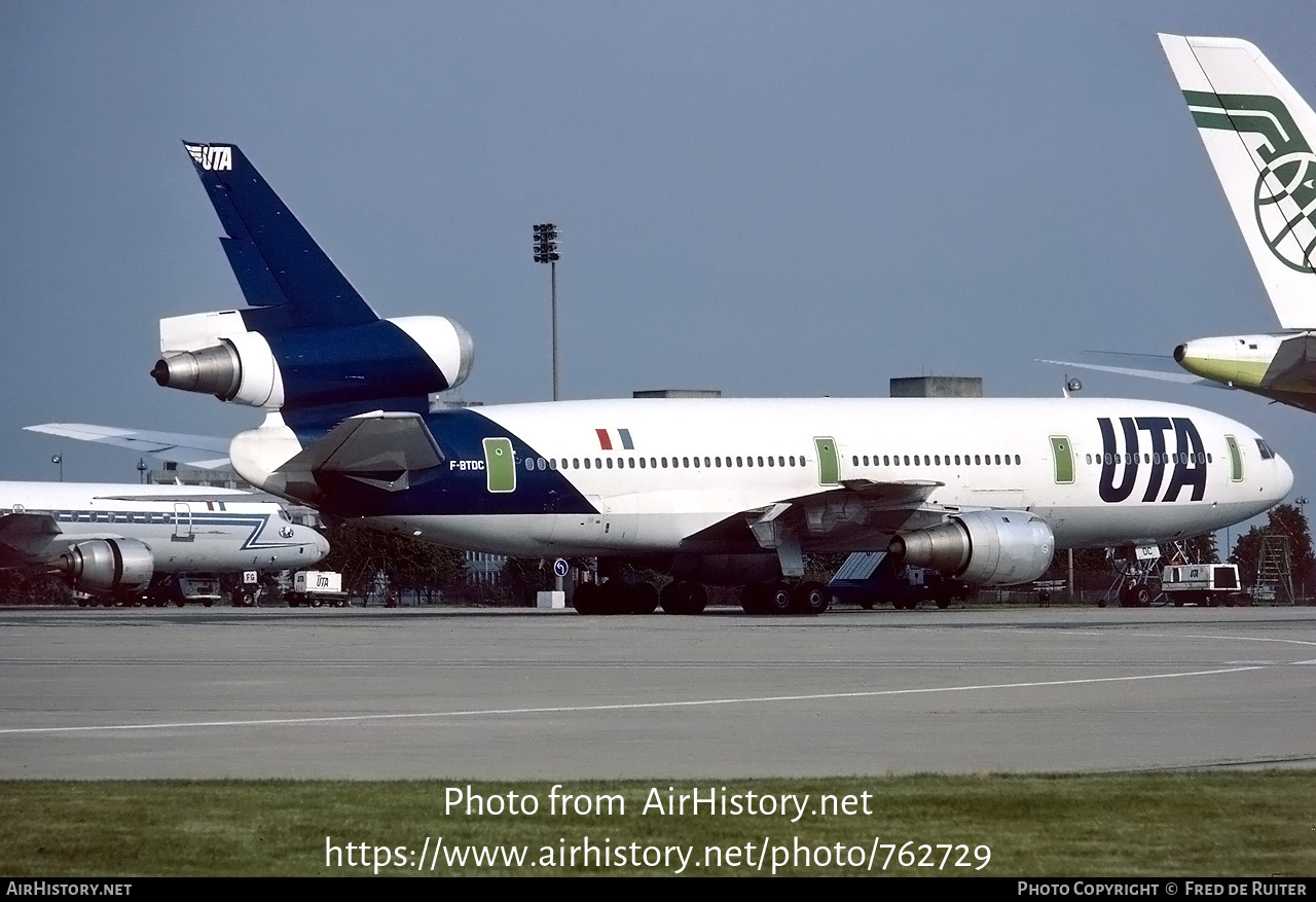 Aircraft Photo of F-BTDC | McDonnell Douglas DC-10-30 | UTA - Union de Transports Aériens | AirHistory.net #762729