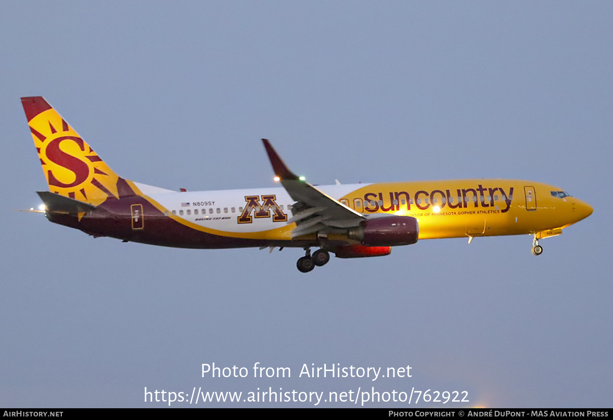 Aircraft Photo of N809SY | Boeing 737-8Q8 | Sun Country Airlines | AirHistory.net #762922