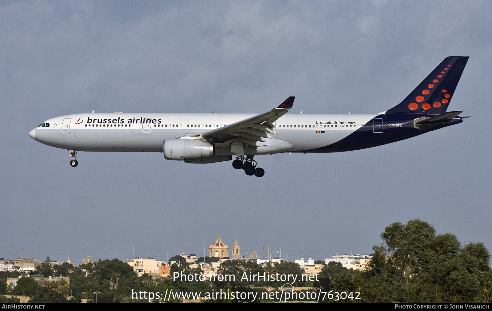 Aircraft Photo of OO-SFX | Airbus A330-343E | Brussels Airlines | AirHistory.net #763042