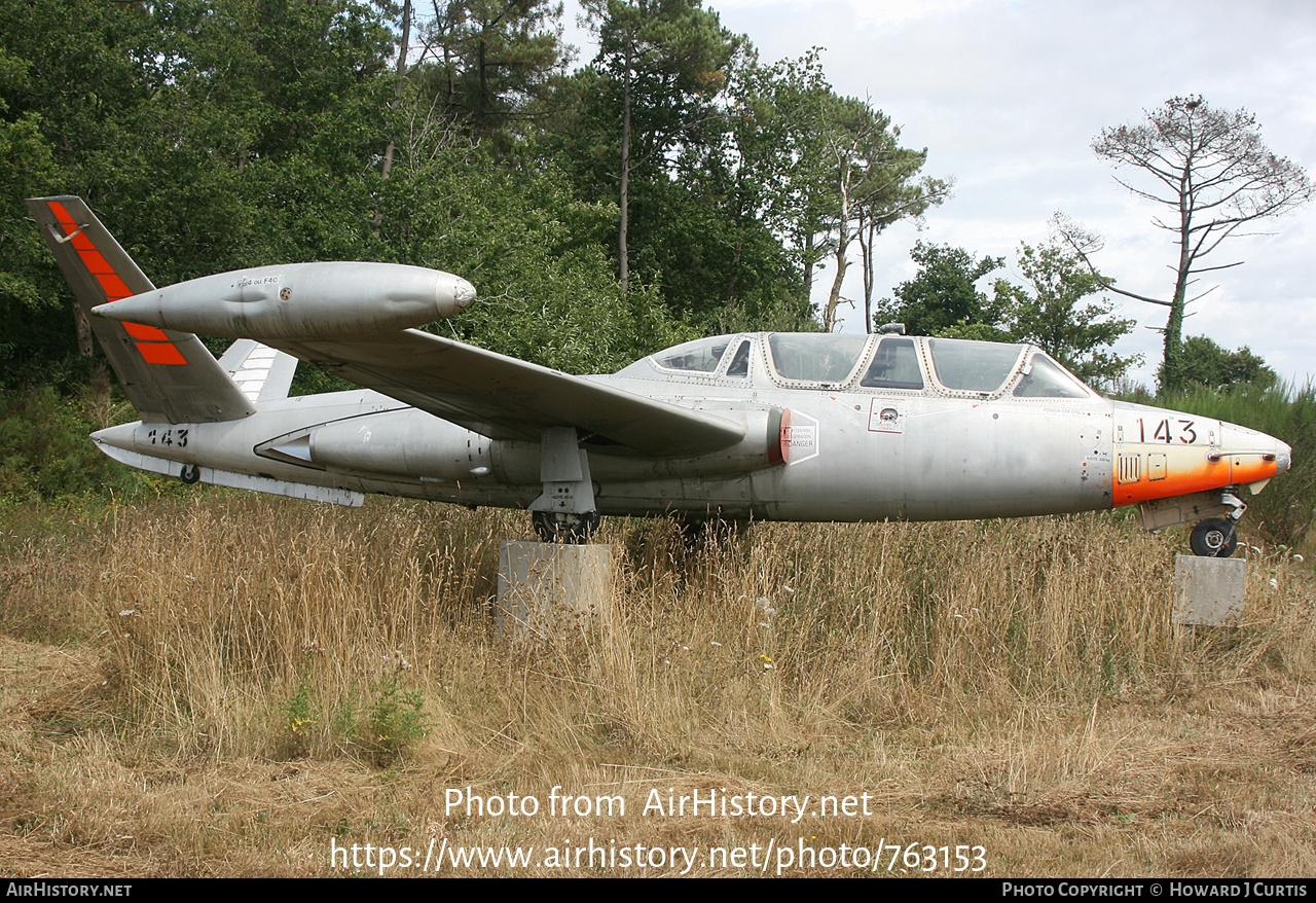 Aircraft Photo of 143 | Fouga CM-170 Magister | France - Air Force | AirHistory.net #763153