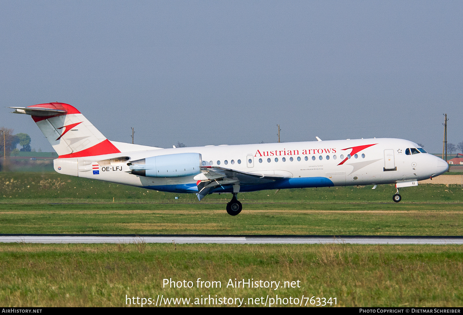 Aircraft Photo of OE-LFJ | Fokker 70 (F28-0070) | Austrian Arrows | AirHistory.net #763341