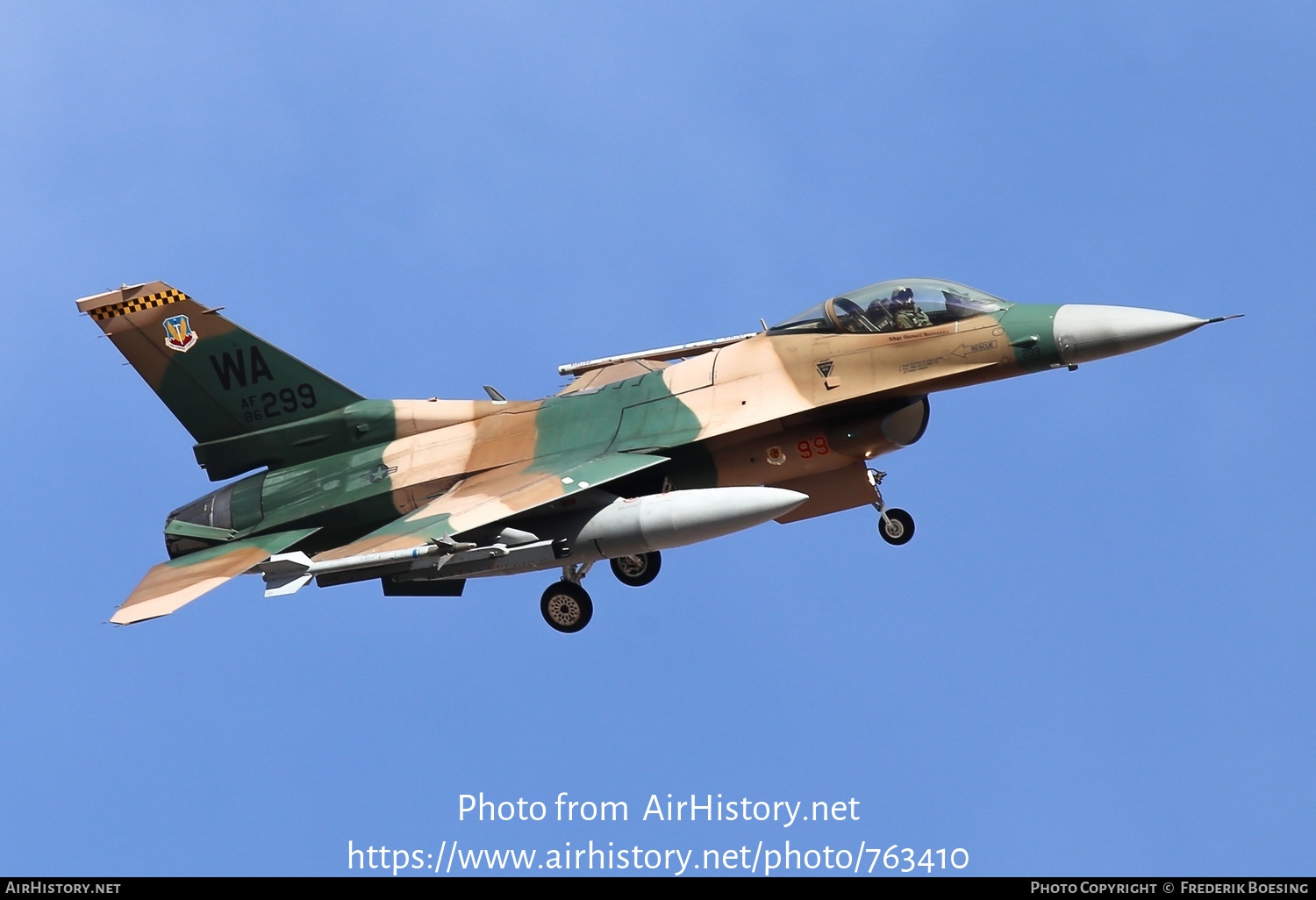 Aircraft Photo of 86-0299 / AF86-299 | General Dynamics F-16C Fighting Falcon | USA - Air Force | AirHistory.net #763410