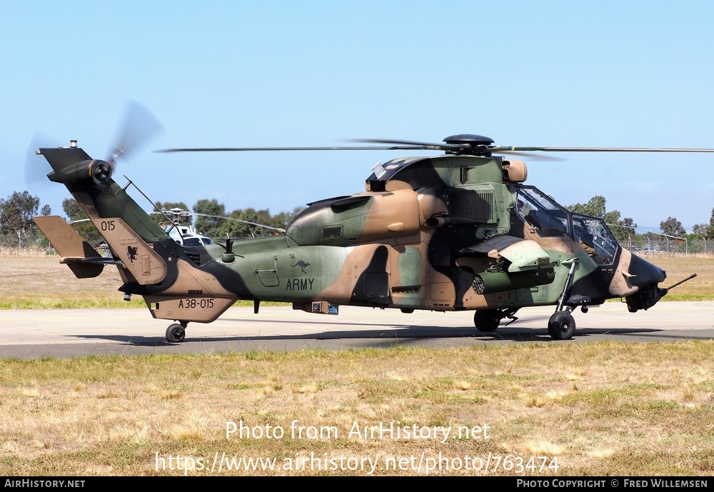 Aircraft Photo of A38-015 | Eurocopter EC-665 Tiger ARH | Australia - Army | AirHistory.net #763474