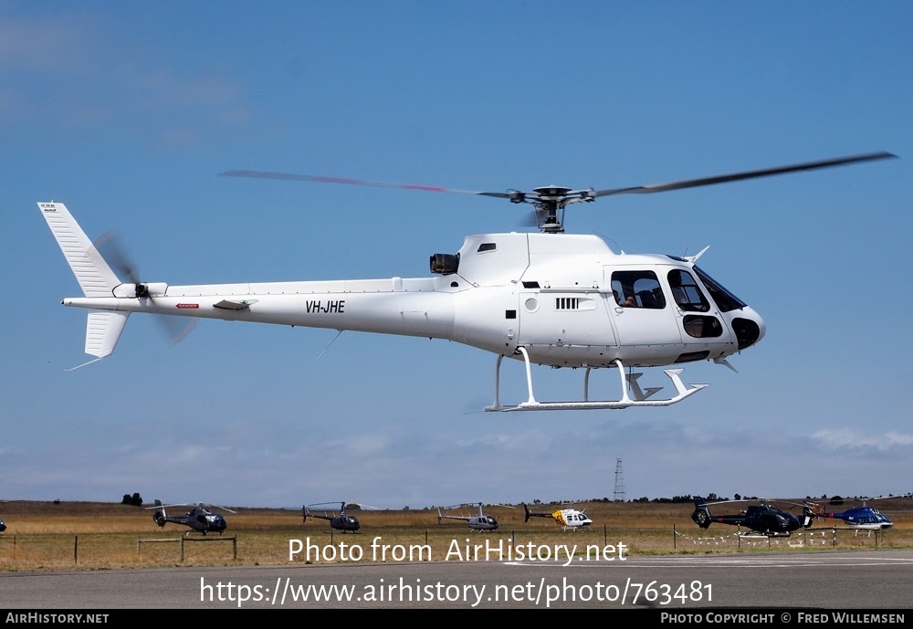 Aircraft Photo of VH-JHE | Eurocopter AS-350BA Ecureuil | AirHistory.net #763481