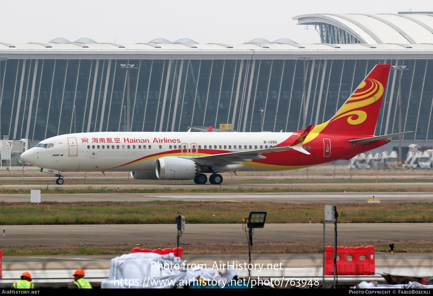 Aircraft Photo of B-1390 | Boeing 737-8 Max 8 | Hainan Airlines | AirHistory.net #763948