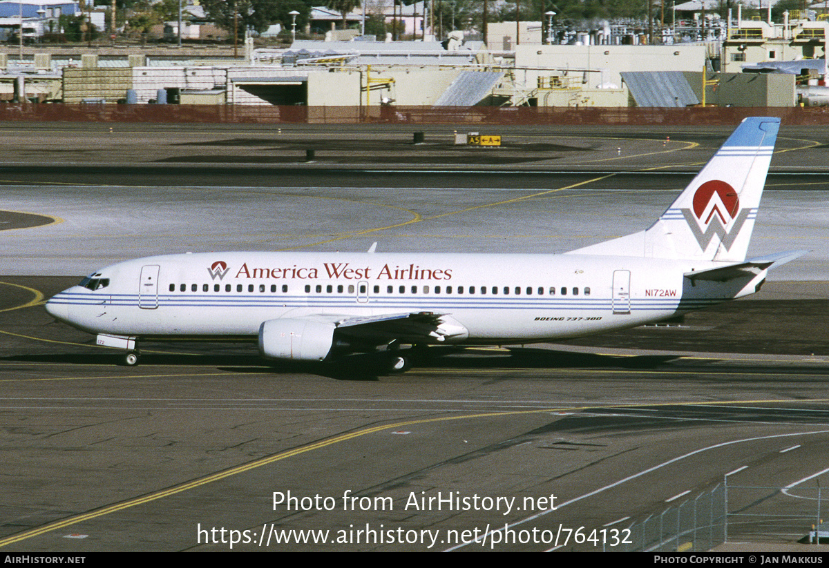 Aircraft Photo of N172AW | Boeing 737-33A | America West Airlines | AirHistory.net #764132