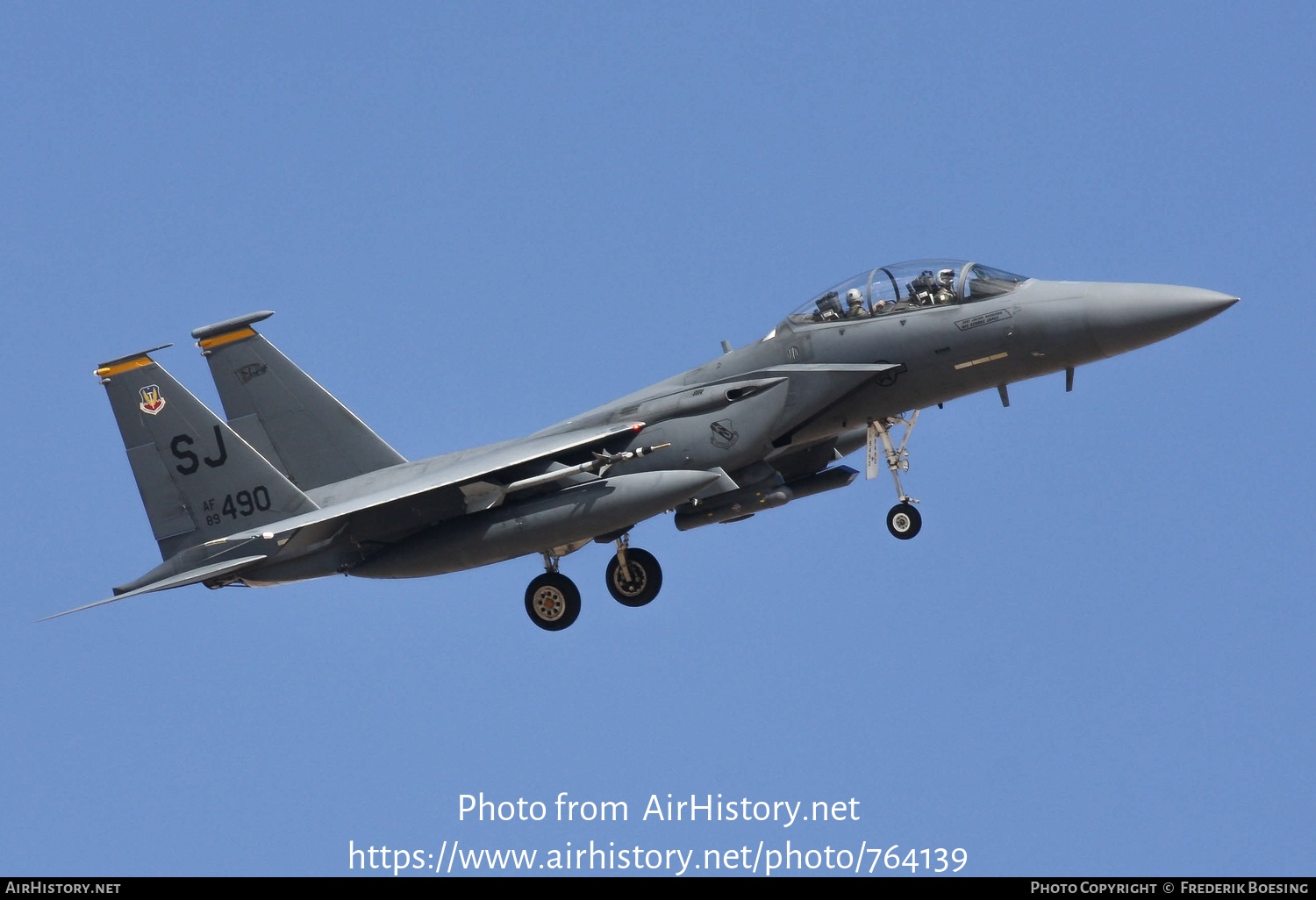 Aircraft Photo of 89-0490 / AF89-490 | Boeing F-15E Strike Eagle | USA - Air Force | AirHistory.net #764139