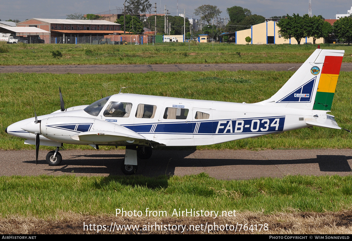 Aircraft Photo of FAB-034 | Embraer EMB-810D Seneca III | Bolivia - Air Force | AirHistory.net #764178