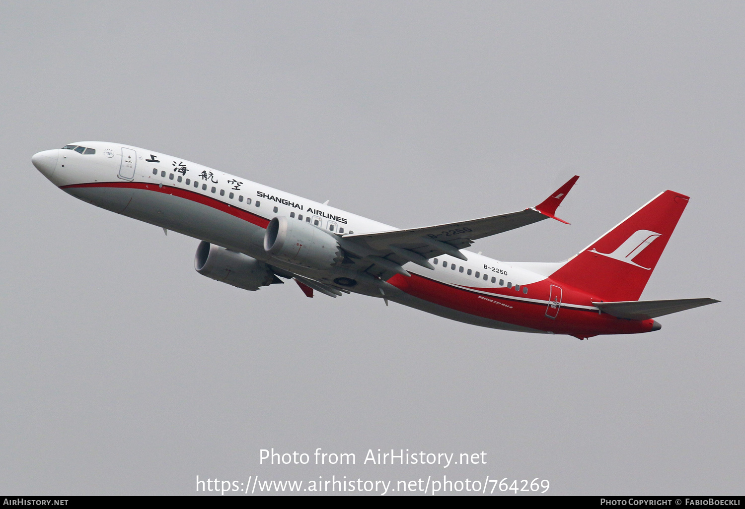 Aircraft Photo of B-225G | Boeing 737-8 Max 8 | Shanghai Airlines | AirHistory.net #764269