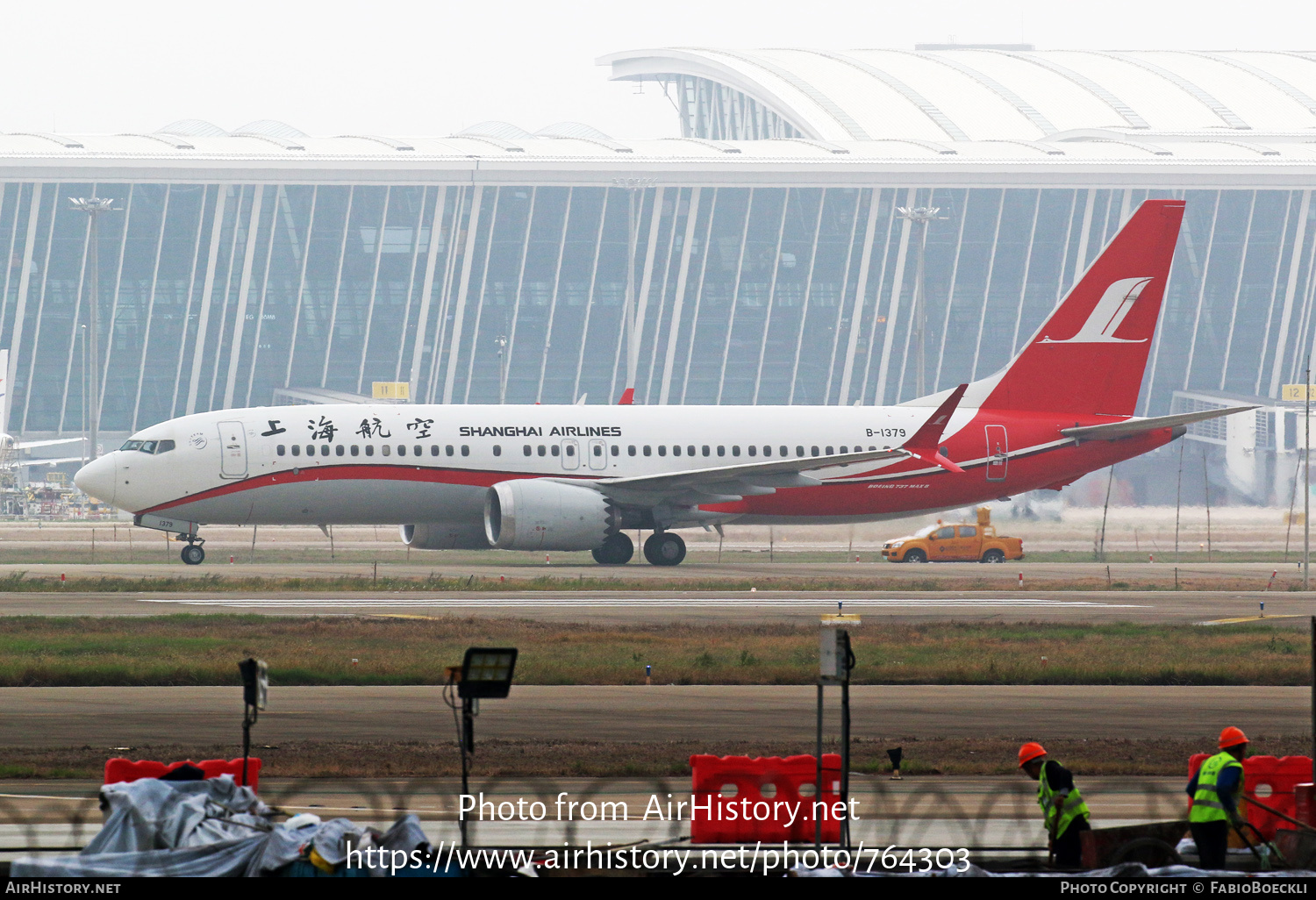 Aircraft Photo of B-1379 | Boeing 737-8 Max 8 | Shanghai Airlines | AirHistory.net #764303