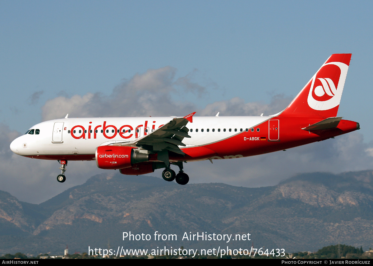 Aircraft Photo of D-ABGK | Airbus A319-112 | Air Berlin | AirHistory.net #764433