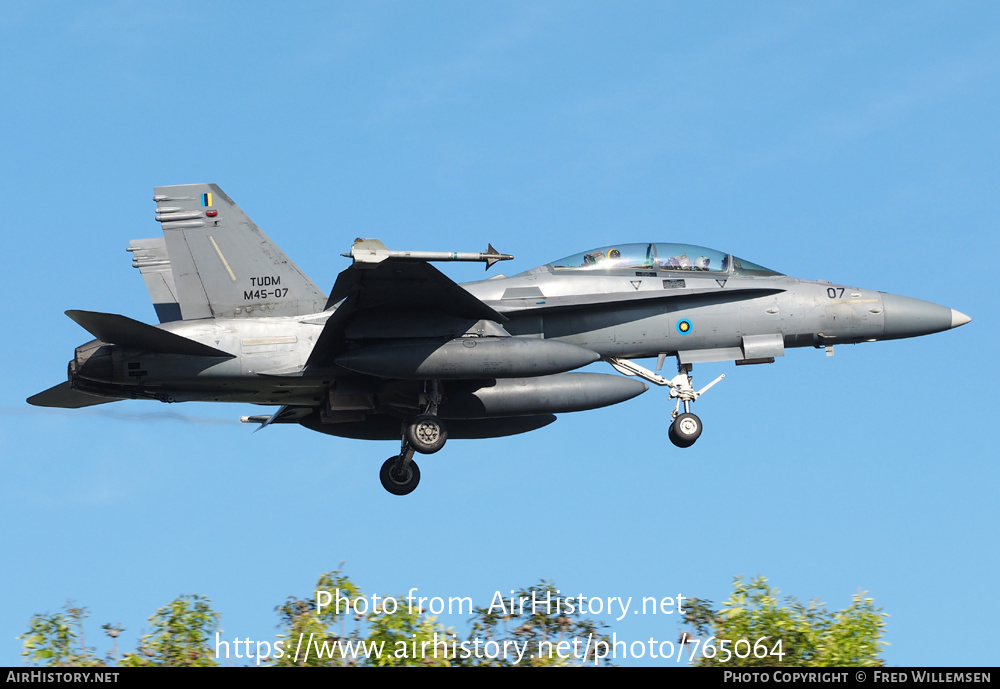 Aircraft Photo of M45-07 | McDonnell Douglas F/A-18D Hornet | Malaysia - Air Force | AirHistory.net #765064