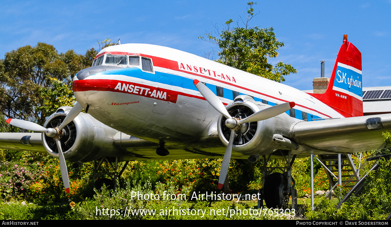 Aircraft Photo of VH-ANW | Douglas DC-3-G202A | Ansett - ANA | AirHistory.net #765303