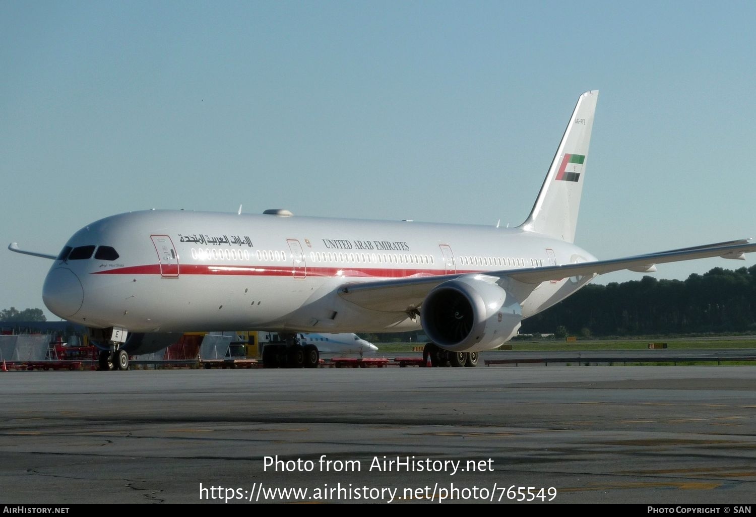 Aircraft Photo of A6-PFE | Boeing 787-9 Dreamliner | United Arab Emirates Government | AirHistory.net #765549