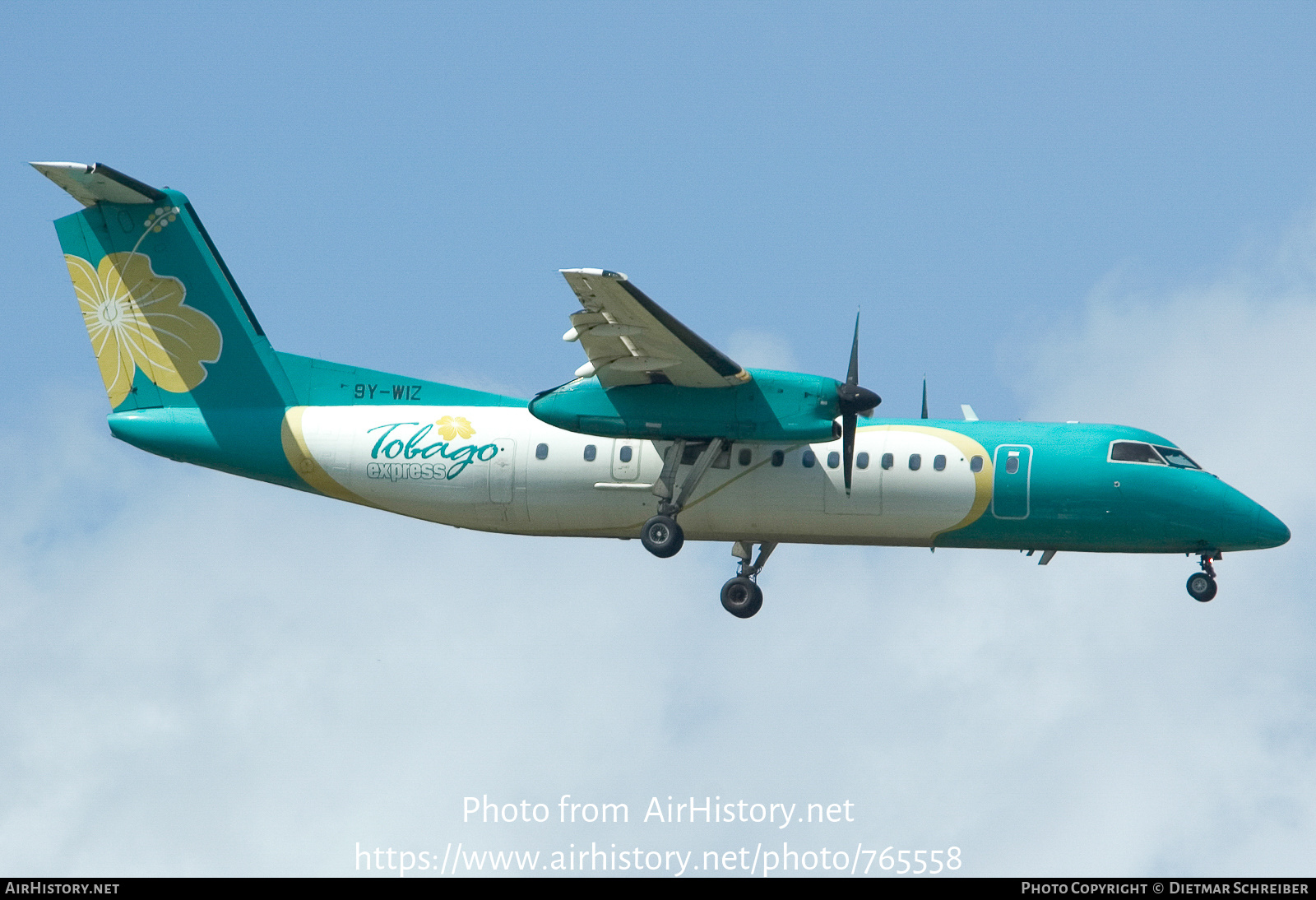 Aircraft Photo of 9Y-WIZ | De Havilland Canada DHC-8-315 Dash 8 | Tobago Express | AirHistory.net #765558