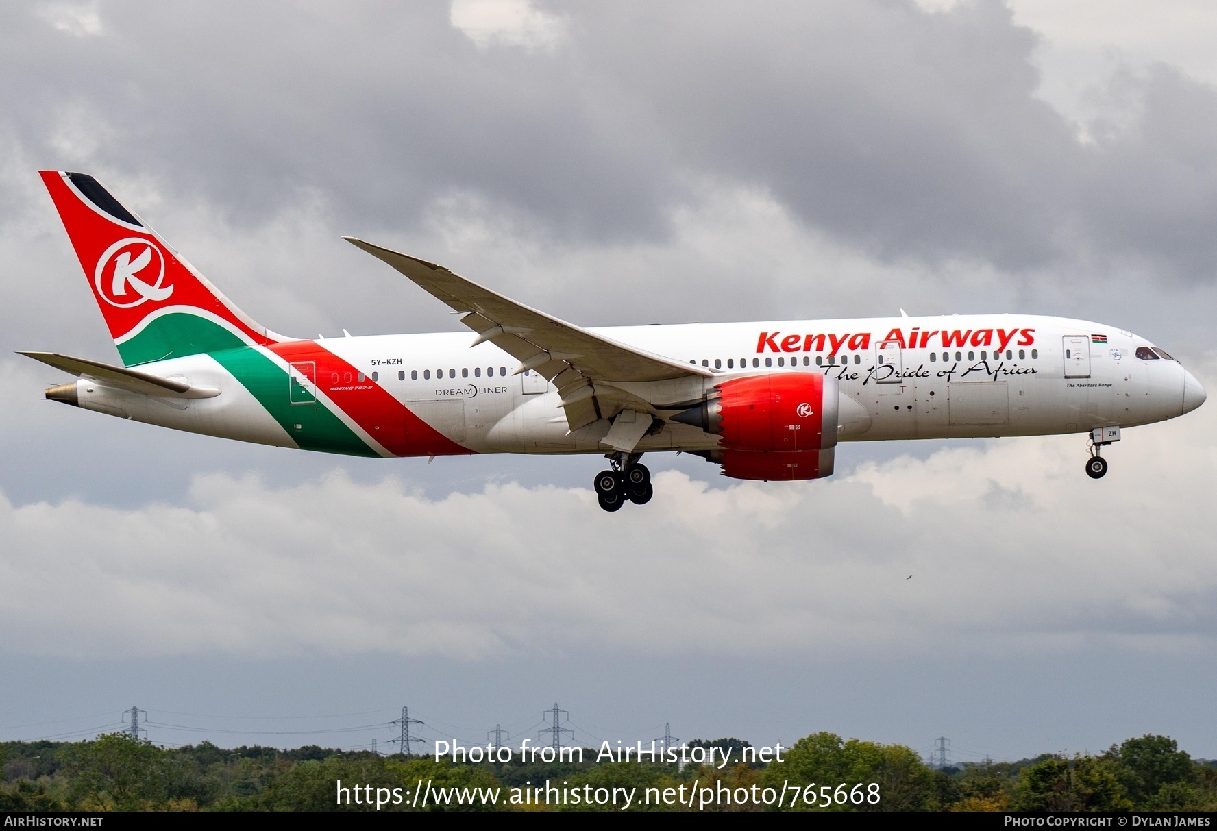 Aircraft Photo of 5Y-KZH | Boeing 787-8 Dreamliner | Kenya Airways | AirHistory.net #765668