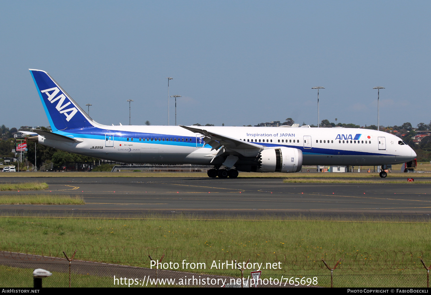 Aircraft Photo of JA895A | Boeing 787-9 Dreamliner | All Nippon Airways - ANA | AirHistory.net #765698