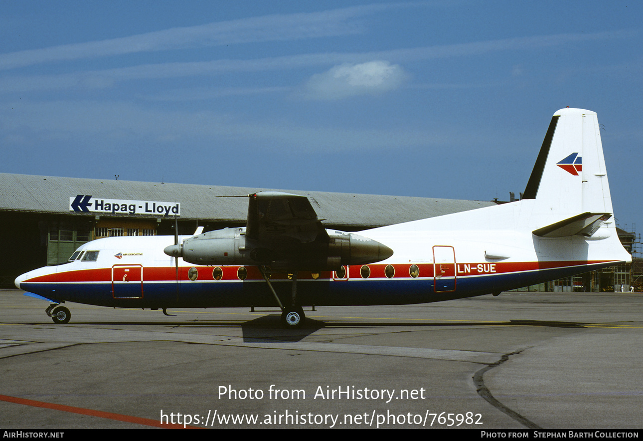 Aircraft Photo of LN-SUE | Fokker F27-100 Friendship | Air Executive Norway | AirHistory.net #765982