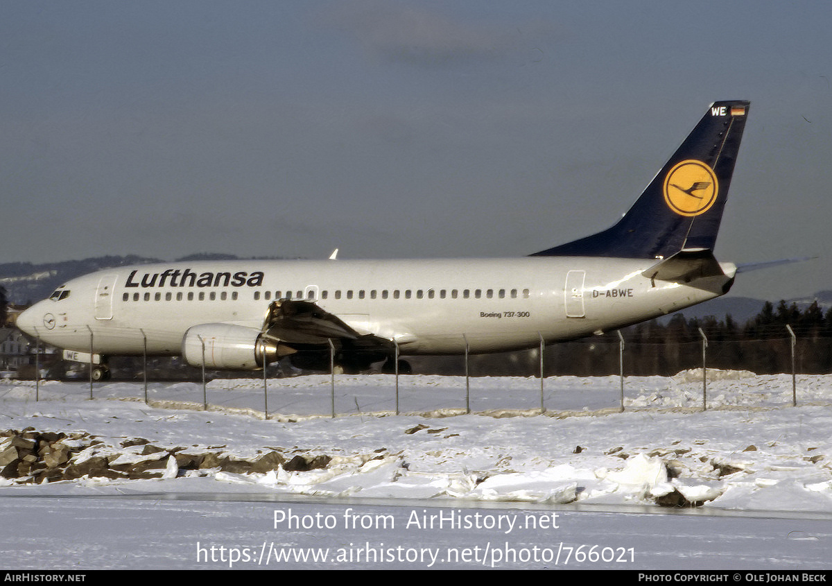 Aircraft Photo of D-ABWE | Boeing 737-330 | Lufthansa | AirHistory.net #766021