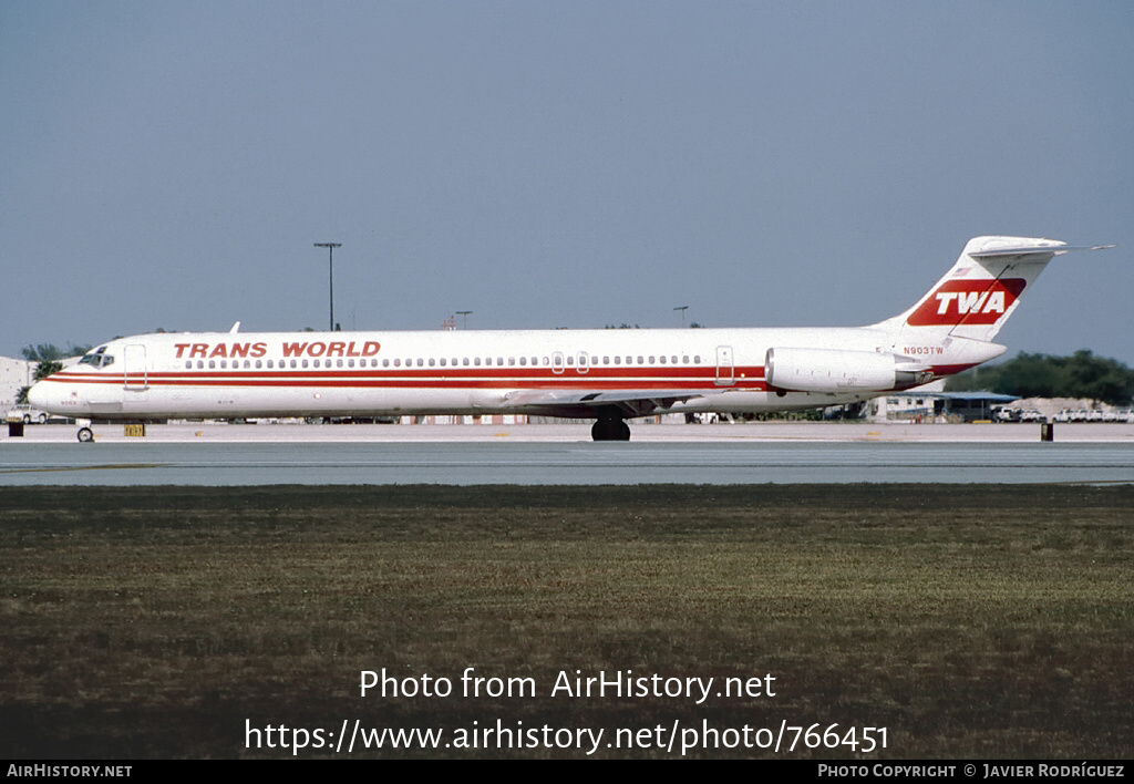 Aircraft Photo of N903TW | McDonnell Douglas MD-82 (DC-9-82) | Trans World Airlines - TWA | AirHistory.net #766451