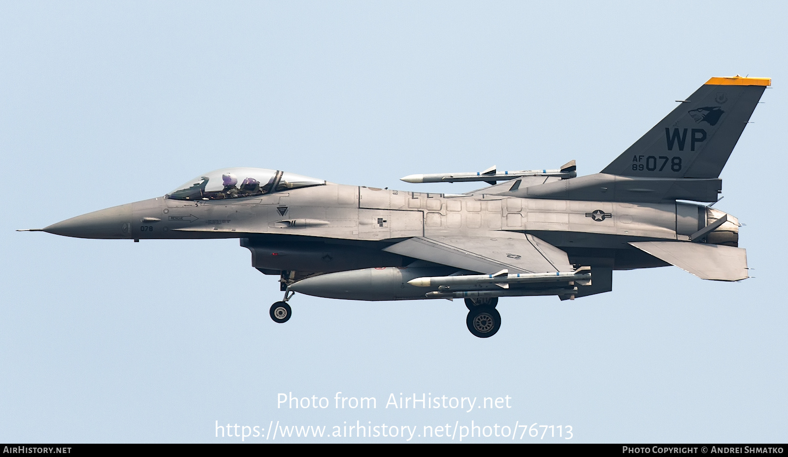 Aircraft Photo of 89-2078 | General Dynamics F-16C Fighting Falcon | USA - Air Force | AirHistory.net #767113