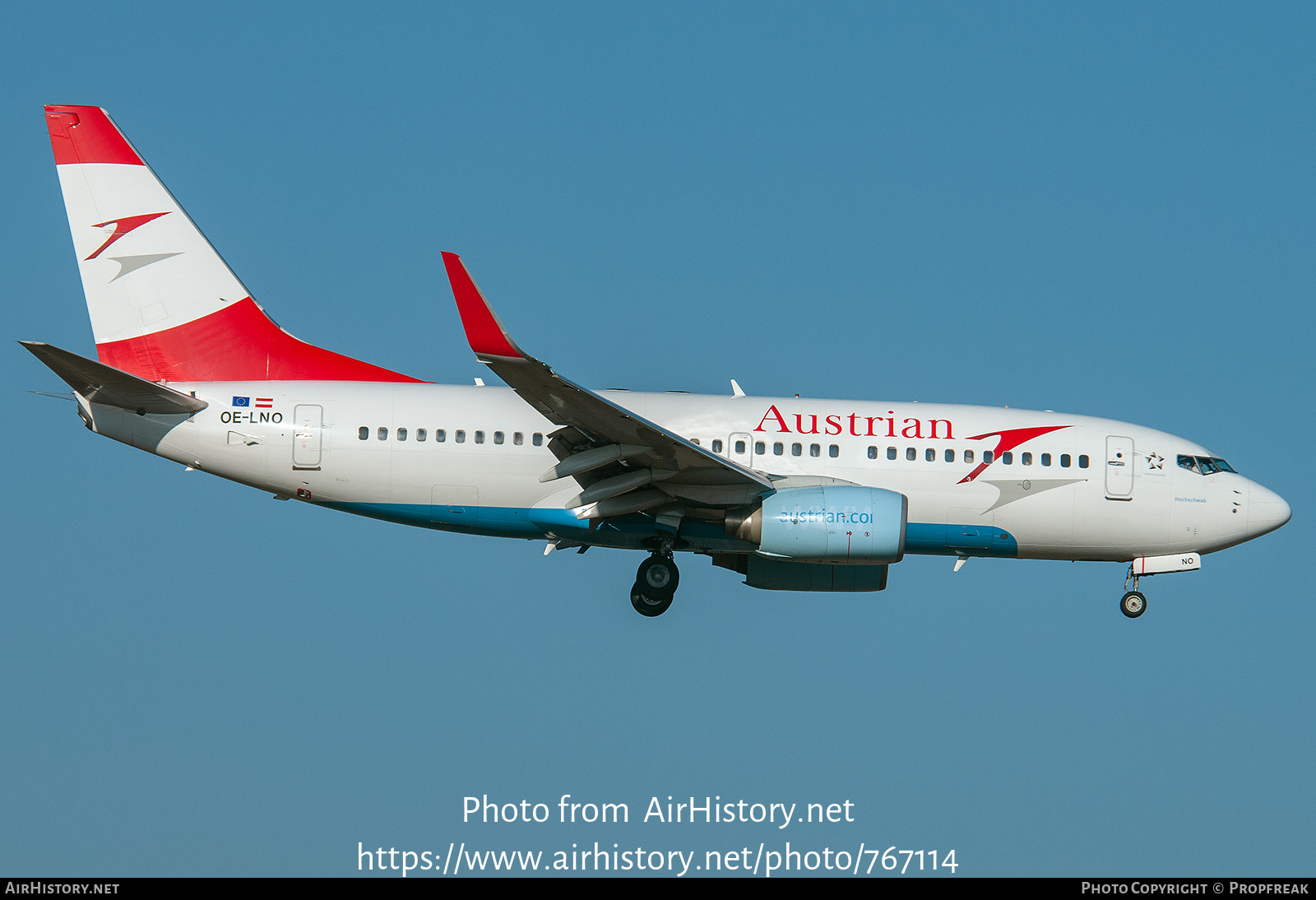 Aircraft Photo of OE-LNO | Boeing 737-7Z9 | Austrian Airlines | AirHistory.net #767114