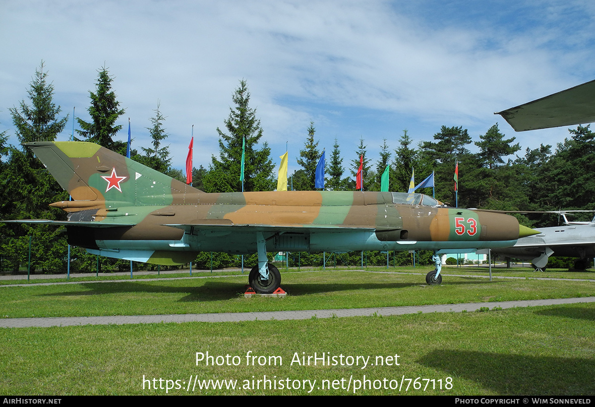 Aircraft Photo of 53 red | Mikoyan-Gurevich MiG-21SMT | Belarus - Air Force | AirHistory.net #767118