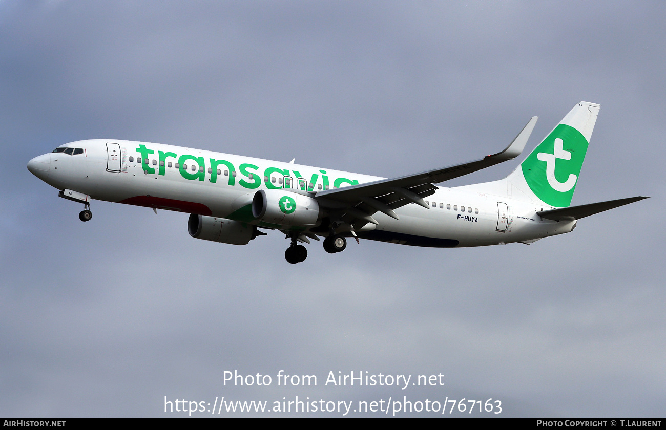 Aircraft Photo of F-HUYA | Boeing 737-800 | Transavia | AirHistory.net #767163