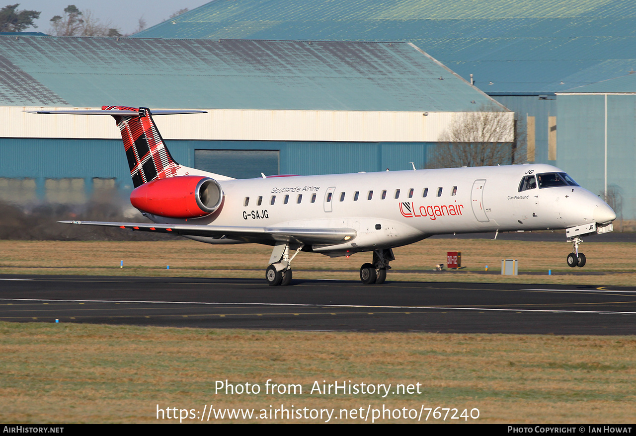 Aircraft Photo of G-SAJG | Embraer ERJ-145EP (EMB-145EP) | Loganair | AirHistory.net #767240