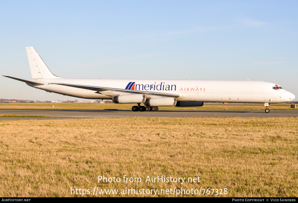 Aircraft Photo of 9G-AXC | Douglas DC-8-63(F) | Meridian Airways | AirHistory.net #767328