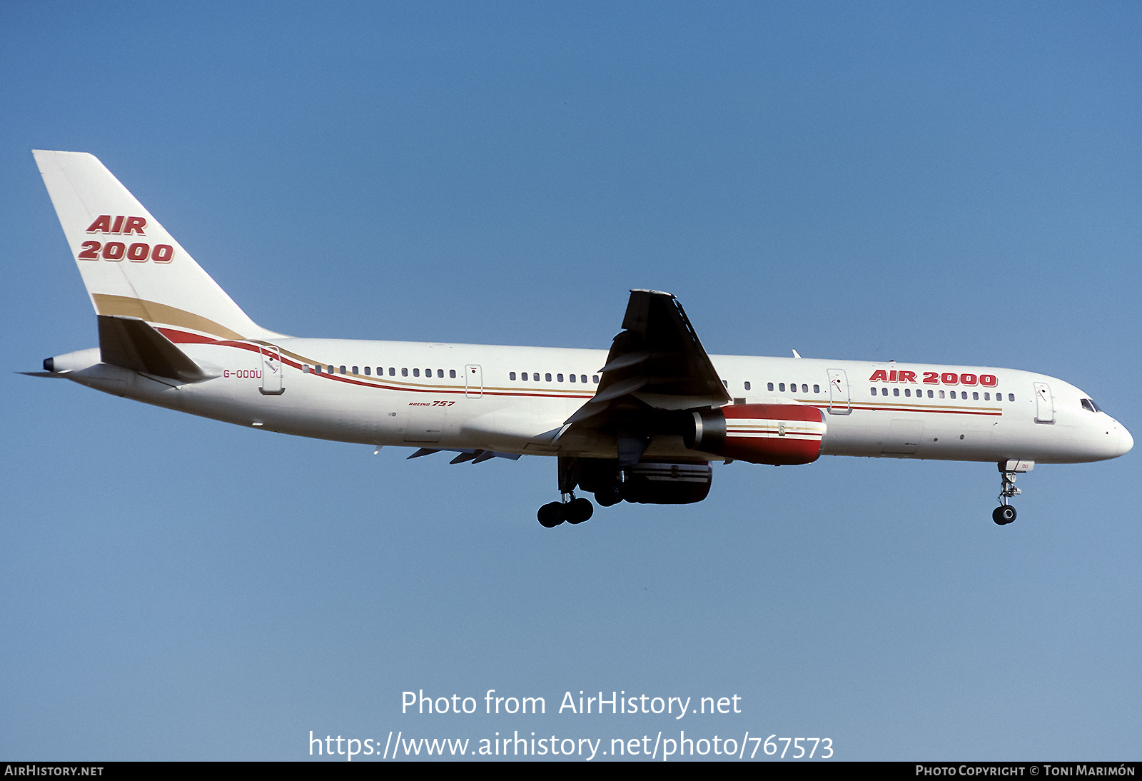 Aircraft Photo of G-OOOU | Boeing 757-2Y0 | Air 2000 | AirHistory.net #767573