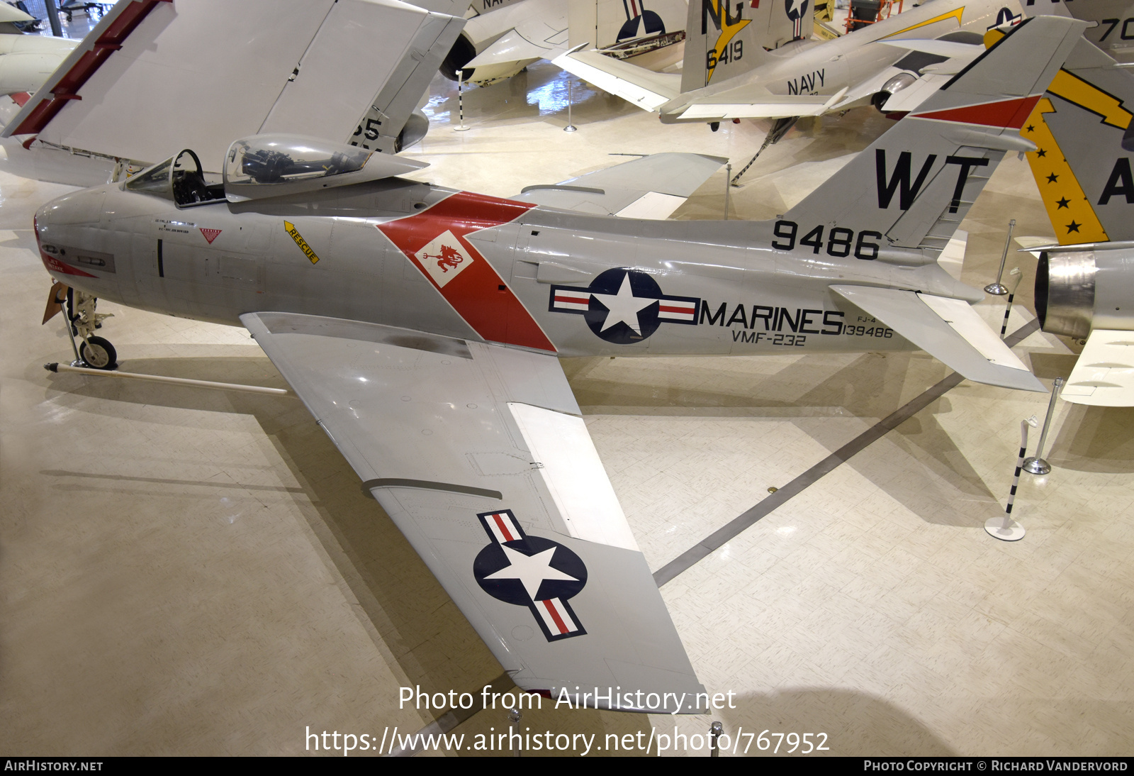 Aircraft Photo of 139486 / 9846 | North American FJ-4B Fury | USA - Marines | AirHistory.net #767952