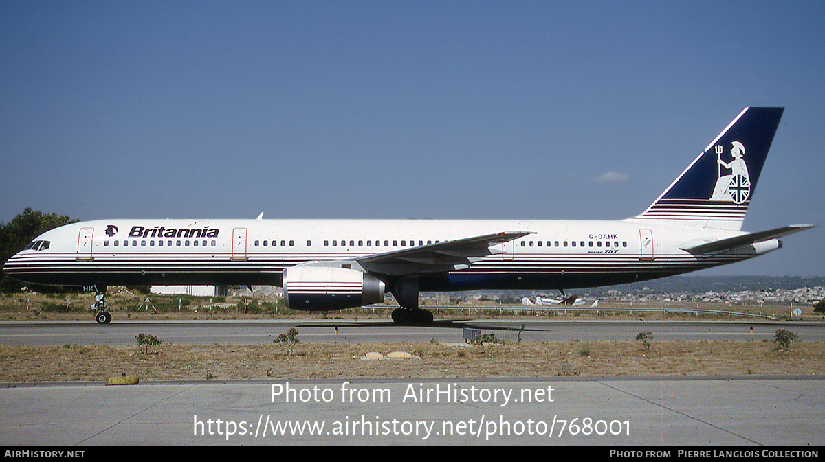 Aircraft Photo of G-OAHK | Boeing 757-23A | Britannia Airways | AirHistory.net #768001