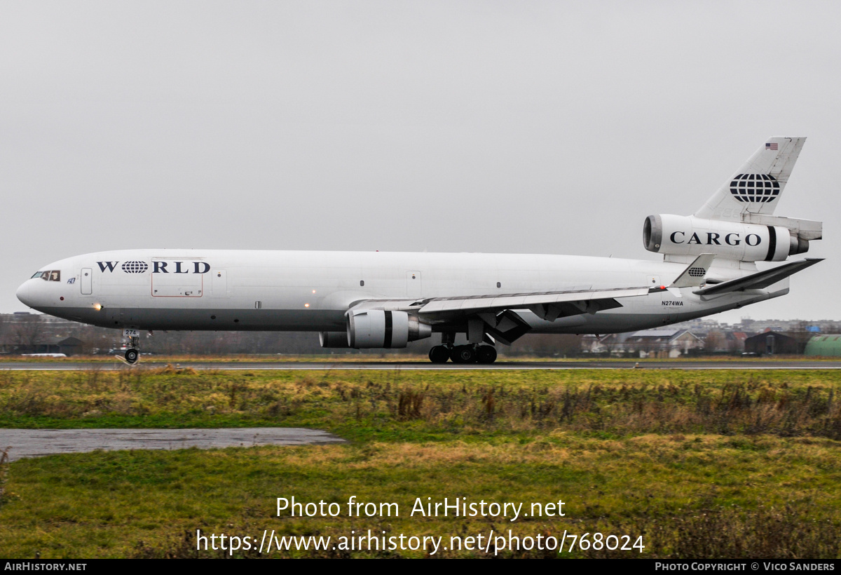 Aircraft Photo of N274WA | McDonnell Douglas MD-11F | World Airways Cargo | AirHistory.net #768024