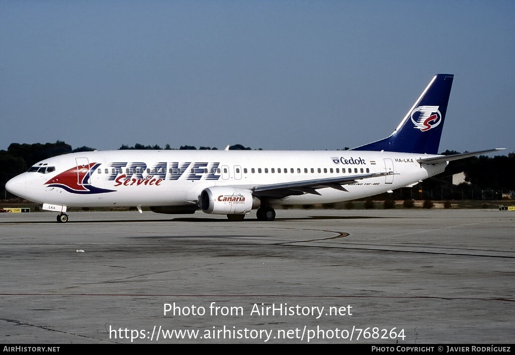 Aircraft Photo of HA-LKA | Boeing 737-4Y0 | Travel Service | AirHistory.net #768264